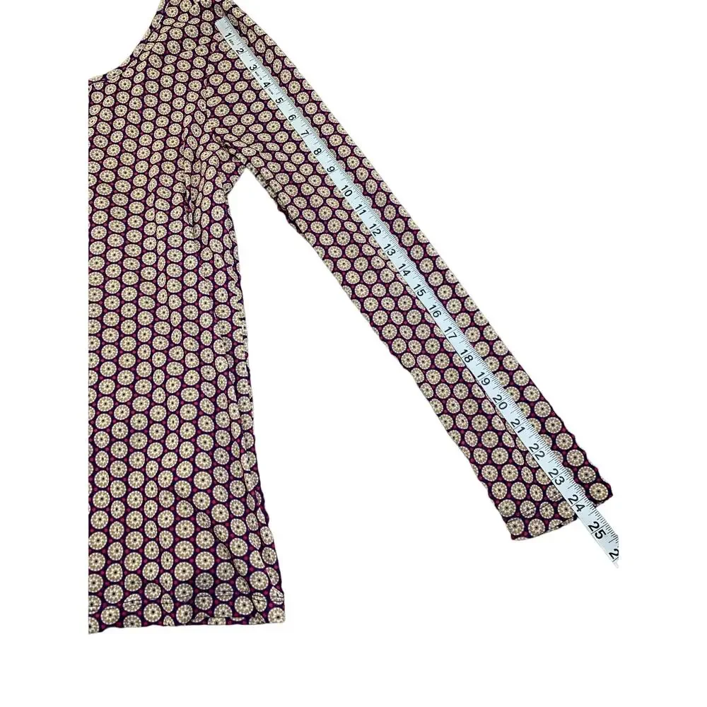 Liz Claiborne Blouse Long Sleeve Geometric Print Boho Size‎ Large